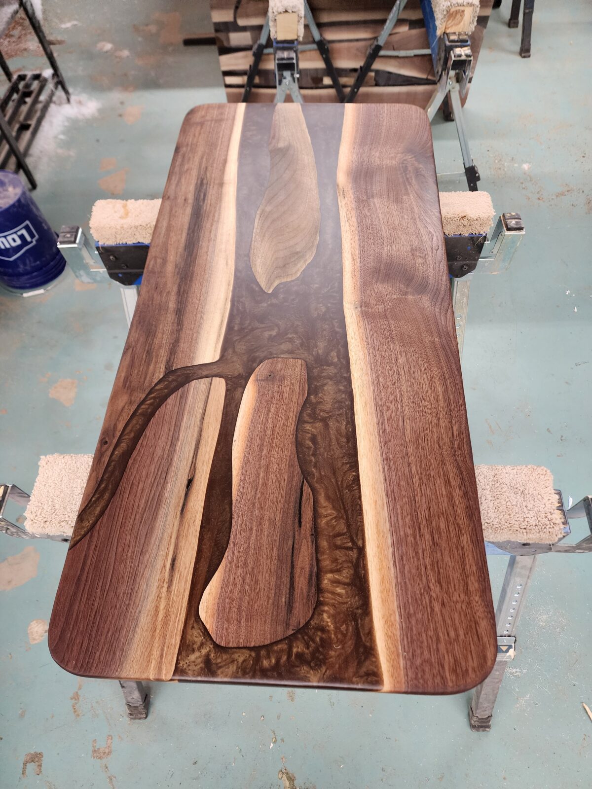 Black Walnut and Bronze Desk