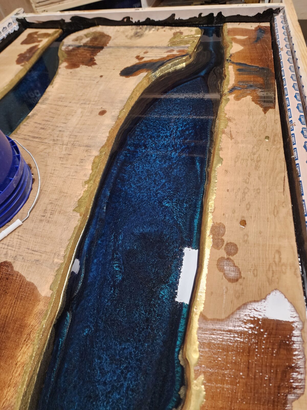 Oak and Nebula Blue and Gold